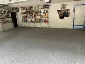 blue opal epoxy garage flooring