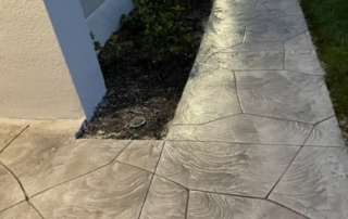 Stamped concrete walkway Naples in Pacific Stone