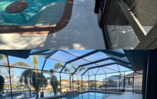 before after Pacific Stone pool deck concrete resurfacing