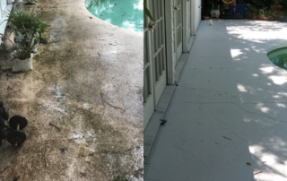 before after pool deck concrete overlay pacific stone finish