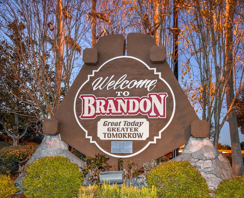 welcome to Brandon signage