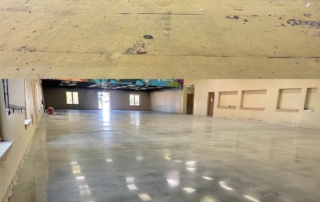 warehouse completed in polished concrete Tampa