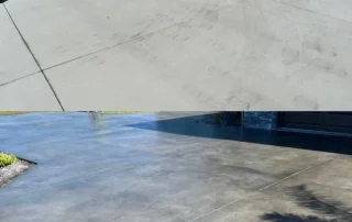 before after stamped concrete driveway