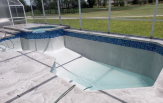 Modernized pool resurfacing with contemporary touch