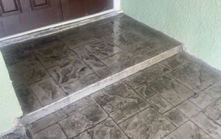 gray unique pattern walkway stamped
