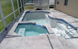 pool interior after pool resurfacing