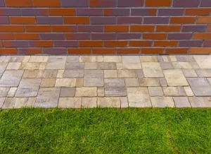 walkway stamped concrete