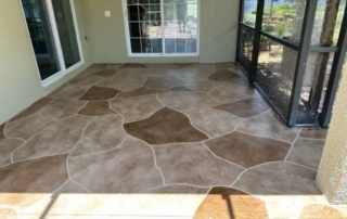 after stamped concrete patio