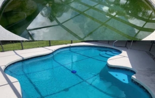 before and after pool resurfacing work done