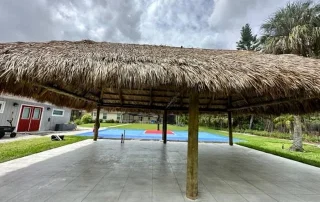 finished stamped concrete patio