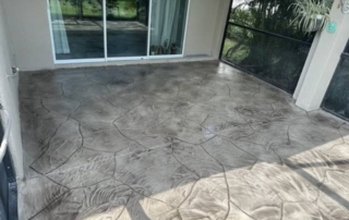 flagstone pattern stamped concrete patio