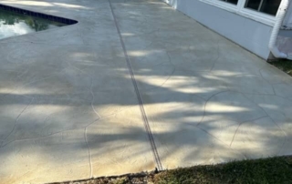 one color stamped concrete