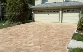 concrete driveway resurfacing improves curb appeal of home