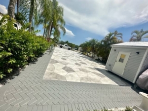 concrete paver walkway flagstone driveway