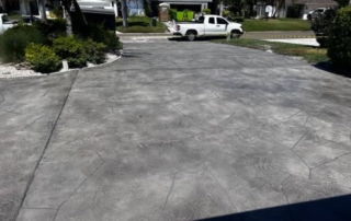 dark gray effect concrete driveway resurfacing
