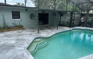 newly renovated pool renovation
