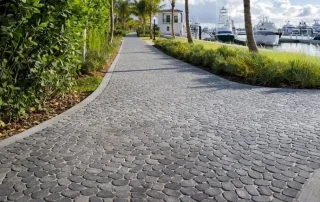 cobble stone walkway