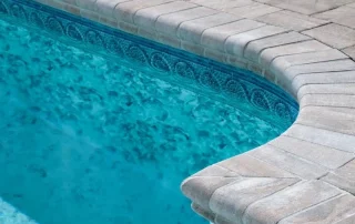 concrete travertine pool coping