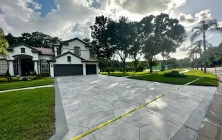 driveway stamped concrete