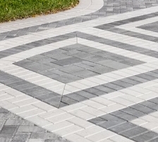 geometric brick paver