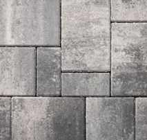 gray geometric brick paver