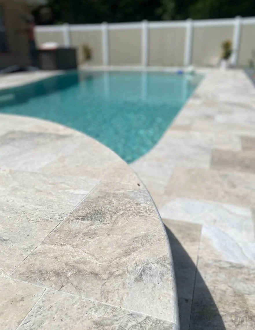 ivory travertine pool
