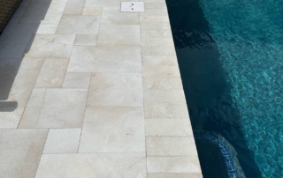 ivory white pool deck paver