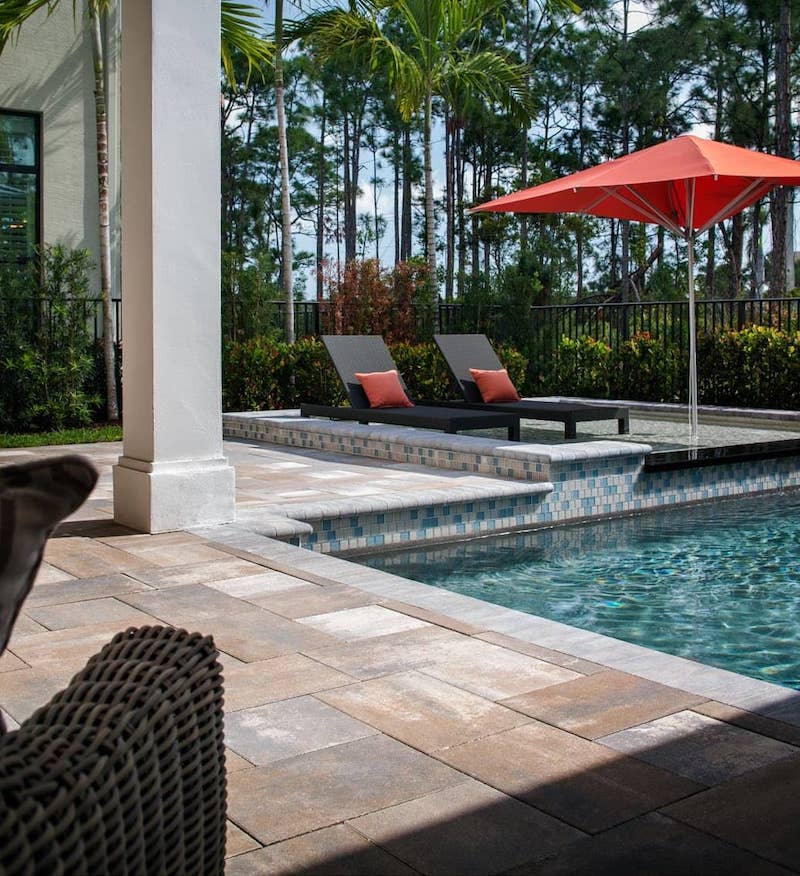 resort pool paver