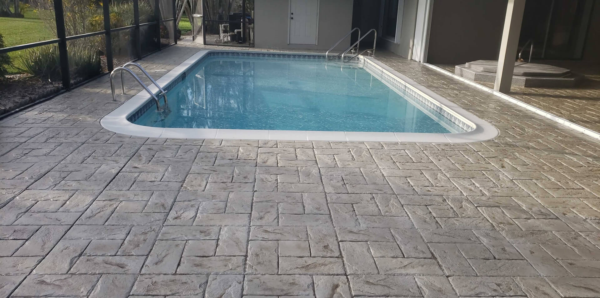 stamped concrete pool deck creative resurfacing solutions