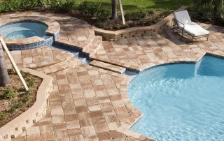 stone paver pool deck
