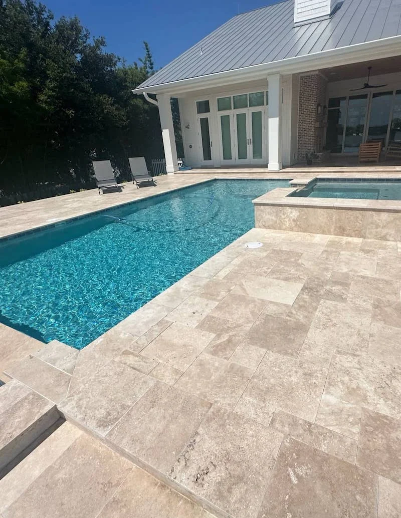 travertine paver pool travertine paver pool