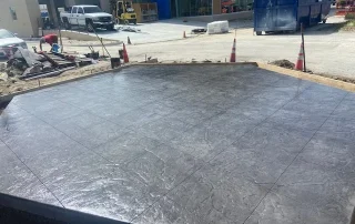ongoing stamped concrete coating