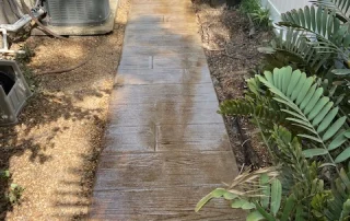 pathwalk to the pool in california woodgrain