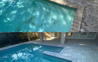 Before and After Pool Deck Resurfacing Tampa