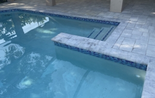 geometrical pool deck resurfacing