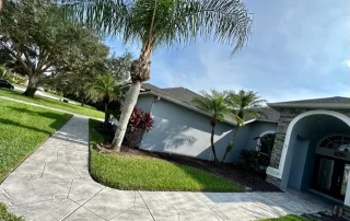 Front Walkway Stamped Concrete Design