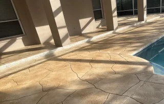 Pool Deck Stamped Concrete Texture Finish
