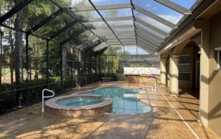 Screen Enclosed Pool and Spa After Resurfacing