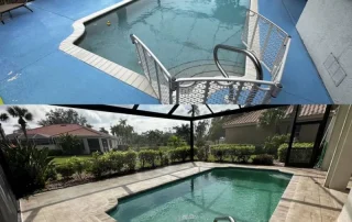 Swimming Pool Deck Resurfacing Before and After
