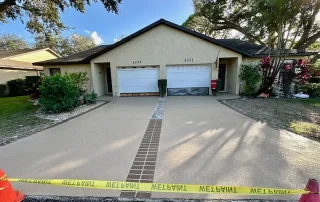 Driveway Makeover with Whitewater Finish and Border Accent