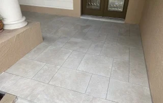 Elegant Porcelain Pavers Entryway