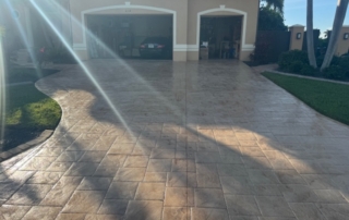 Sun Kissed Driveway with Decorative Concrete Finish