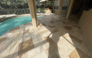 Sunlit Pool Deck with Pacific Tile Decorative Concrete Finish