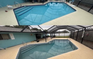 Swimming Pool Resurfacing Before and After