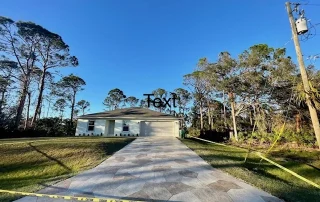 Front Driveway Stamped Concrete Polished Finish