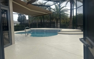 Open Poolside Covered Patio Resurfacing
