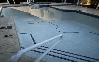 Pool Resurfacing Process Evening