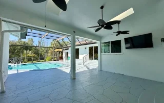 Poolside Lounge Area Spacious Design