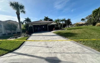 Stamped Concrete Driveway Entrance