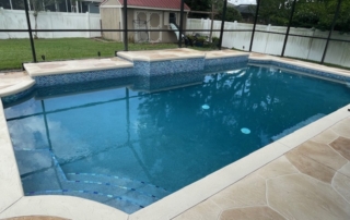 Tiled Pool Deck With Integrated Spa